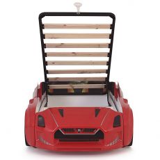 Дитяче ліжко машина GTR Red 190х90 см з підсвіткою, музикою, шкіряний салон, пультом